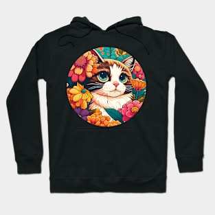 Floral Kitty - Cat Filled With Flowers Hoodie